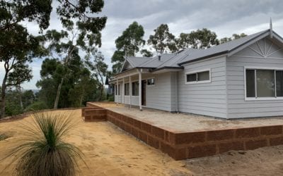 Natural Rock Retaining wall reconstruction Darlington